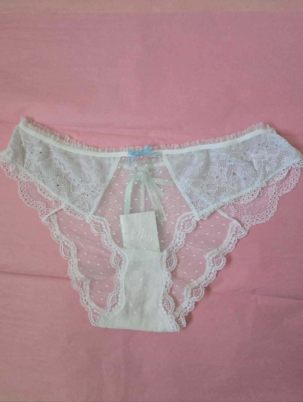 Victoria's Secret I DO, White Lace Panty, M